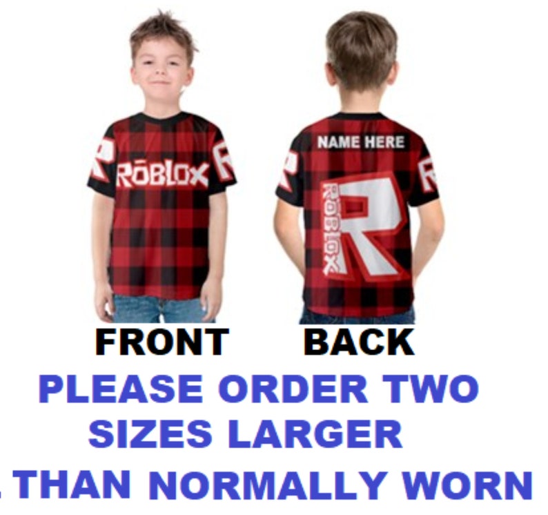 12 18 6 Available In Sizes 2 16 14 Roblox Unisex Kid S Custom Made T Shirt 3 10 7 4 8 5 Choose Background Color - roblox boys shirts size 6