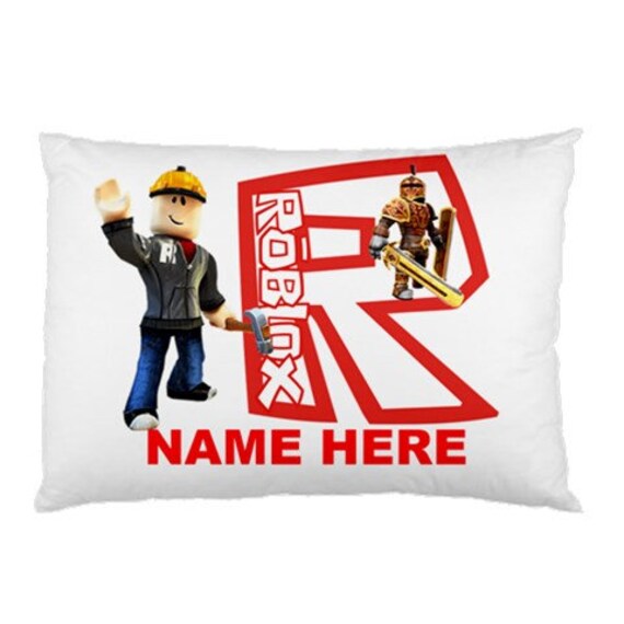 Roblox Custom Made Standard Size Pillow Case Choose Background Color Free Personalization -