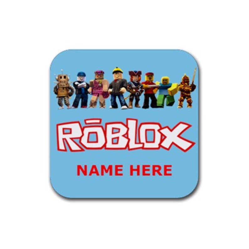 Roblox 4 Piece Coaster Set Choose Background Color Free Personalization - 
