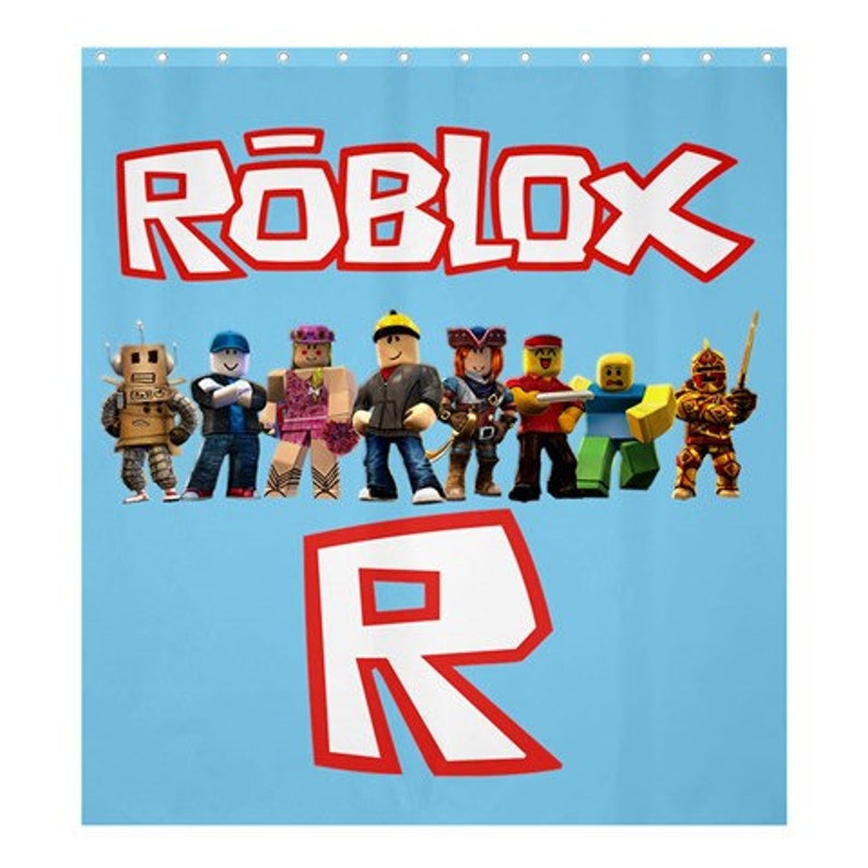 Roblox Shower Curtain Choose Size And Background Color Etsy - image 0