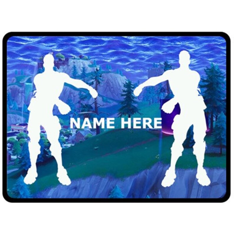 Floss Dance Emote Fleece Blanket Choose Size And Background Color Free Personalization - fencing foil roblox