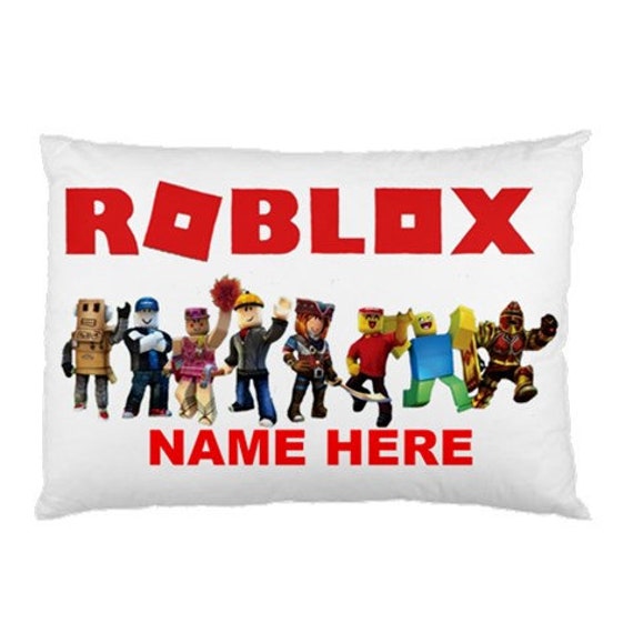 Roblox Custom Made Standard Size Pillow Case Choose Background Color Free Personalization - 