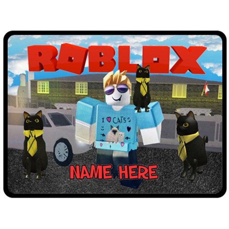 Bedding Free Personalization Roblox I Love Cats Fleece Blanket Choose Sizes And Background Color Home Living - i love roblox background