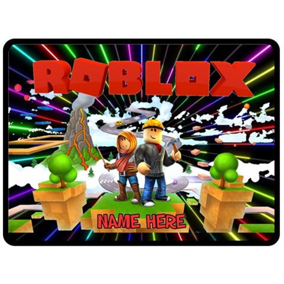 Roblox Fleece Blanket Choose Sizes And Background Color Free Personalization - 