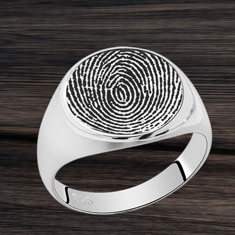 Custom Fingerprint Rings Fingerprint Ring - Etsy