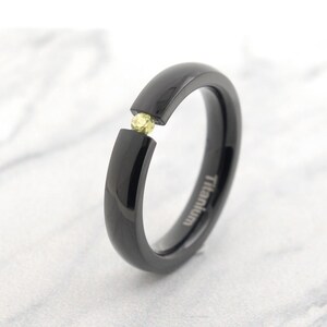 6mm Titanium Tension Set Ring Choose Your by RenaissanceJewelry 6mm Titanium Tension Set Ring Choose Your by RenaissanceJewelry
