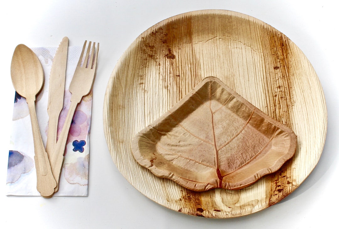 Waipur Piatti in Foglia di Palma Ecologici - 25 Pz Quadrati 15x15 cm - Piccole Stoviglie usa e getta Compostabili di Alta Qualità - Eleganti e Resistenti - Simile al Bamboo e