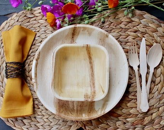 Palm Leaf Plates | Disposable Eco Friendly Plates | Biodegradable Compostable Tableware