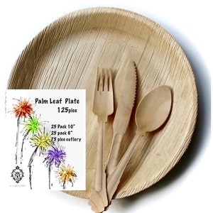 party palm leaf plate 10&quot; Round - Utensils -- disposable - disposable - eco friendly - weeding