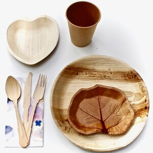 natural Leave Plate Sea Grape Look Paper Snack plate Stylish - Unique - Biodegradable - compostable