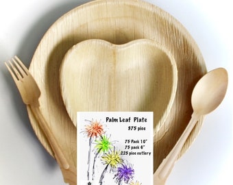 Palm Leaf Plates | Disposable Eco Friendly Plates | Biodegradable Compostable Tableware