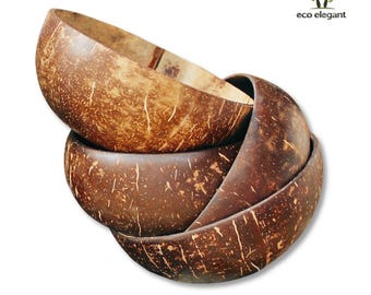 Coconut Shell Bowls Wholesale | 10–50pcs Set | Serving Bowls | Natural Eco Friendly Organic