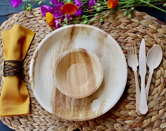 Palm Leaf Plates | Disposable Eco Friendly Plates | Biodegradable Compostable Sustainable Tableware