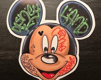 Graffiti Micky Mouse Sticker