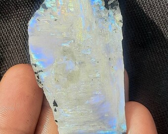 Blue Rainbow Moonstone Slabs Rough Moonstone Raw Rough Wholesale Gemstone V68-10