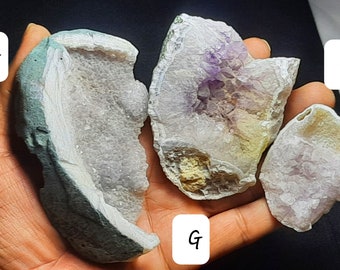 Rohquarz-Cluster, Amethyst, Rauchquarz, Druse-Edelsteinmischung, Geld, Erfolg