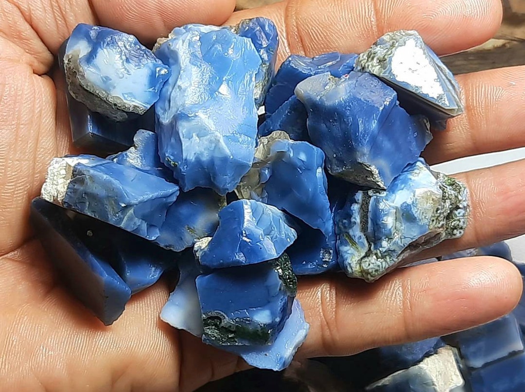 Natural Blue Opal Rough Gemstone,blue Opal Raw Materials,blue Opal