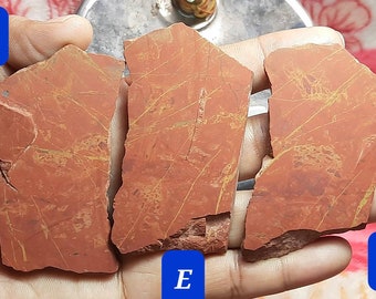 Pietra preziosa grezza di diaspro rosso AAA: fette e campioni non lucidati