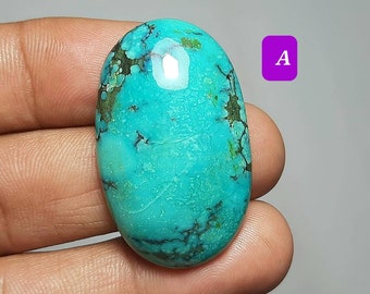 Cabochon di turchese tibetano naturale, pietra preziosa di dimensioni libere, creazione di gioielli