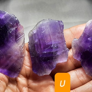 Natürliche afrikanische Amethyst-Rohedlerscheiben, Exemplare Bild 12