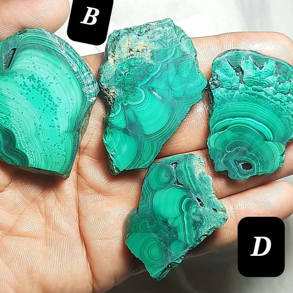 Natural Malachite unpolished Slices Gemstone,AAA Quality Malachite Rough,Malachite Gemstone,Malachite Specimen,Malachite Chunk,Malachite Raw