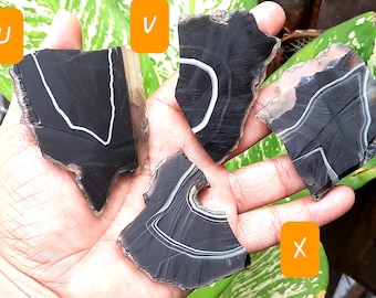 Black Banded Onyx Rough Gemstone,Black Banded Onyx Specimens,Black Banded Onyx Raw Material,Black Banded Onyx slice,Dyed Black Banded Onyx.