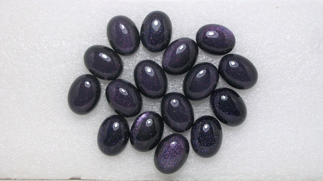 AAA Quality Blue Sun Sitara Oval Cabochon Gemstone/blue Sun Sitara Sizes 8x10 to 20x30 Mm for