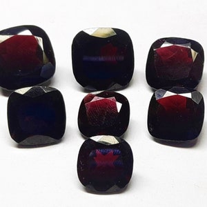 Natural Garnet Big Size Faceted Cushion Gemstone,Garnet Faceted Cushion,Garnet Gemstone Size 8x8 To 20x20 mm,Garnet Cushion,Cushion Gemstone