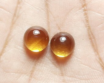 Natural Citrine Round Cabochon Gemstone:Sizes 5x5 to 10x10 mm For Jewelry,Ring,Earing,Bracelets,Pendent,Cabochon,Meditation,Chakra Healing.