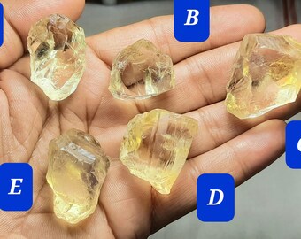Natural Citrine Quartz Rough Gemstone, Healing Crystal Specimen