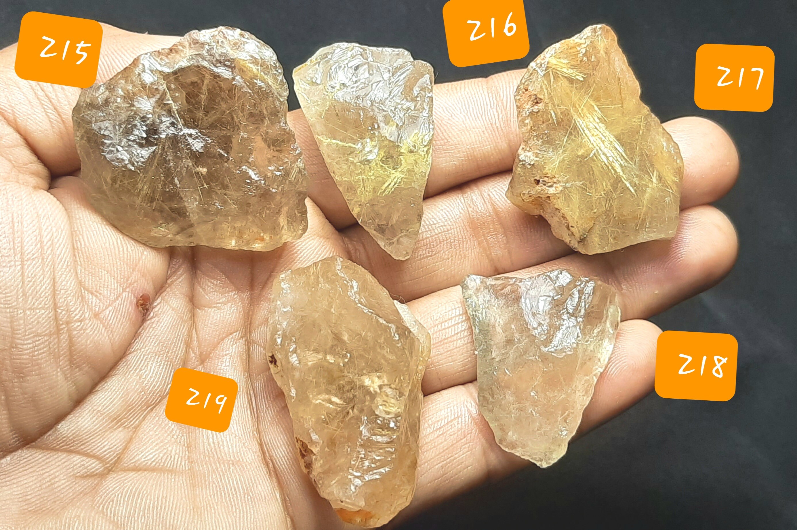 Golden Rutile Quartz Specimen: Raw Crystal Slice, Healing Stone - Etsy