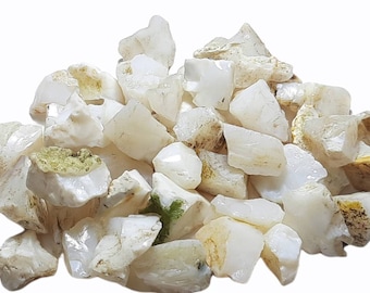 Opale bianco grezzo AAA: esemplari, fette e lastre di pietre preziose naturali