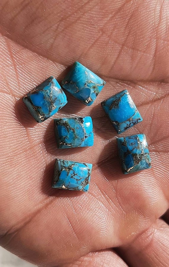 AAA Quality Blue Copper Mohave Turquoise Baguette Cabochon