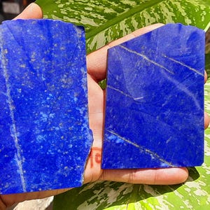 Lapis Lazuli Rough Gemstone Specimen, Unpolished Slice