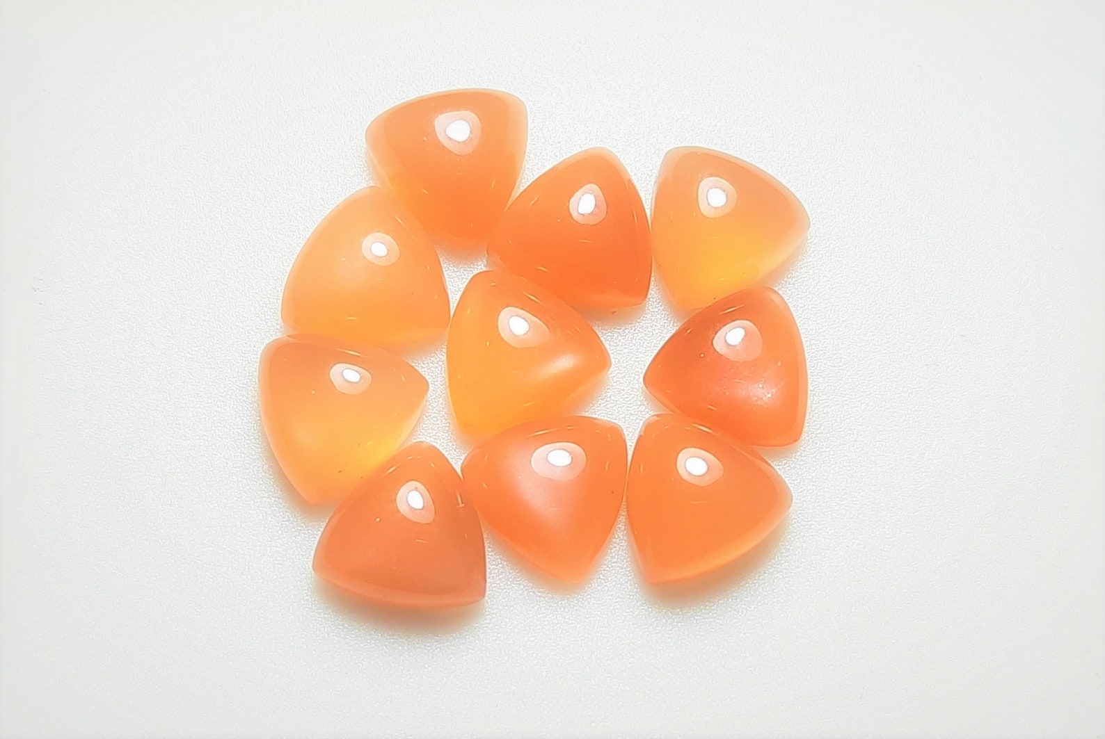 Natural Peach Moonstone Trillion Cabochon Quality Etsy