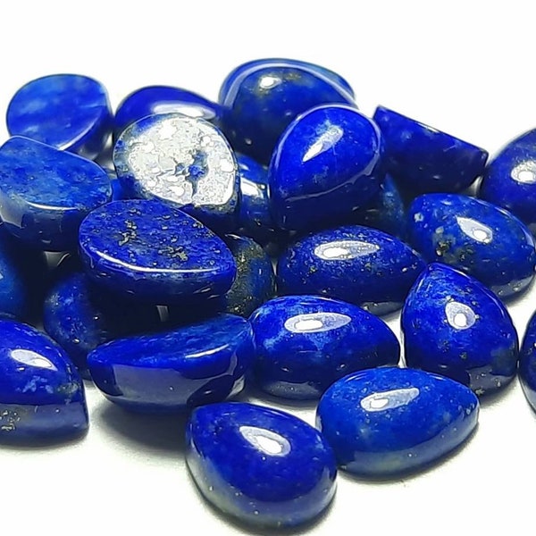 Top Quality lapis Lazuli Pear Cabochon Gemstone.Natural Lapis,Lapis Cab,Loose Lapis Stone,Semiprecious,Jewelry Making stone,Calibrated Cabs.