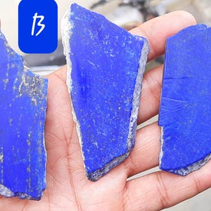 Rough Lapis Lazuli Gemstone: Unpolished Specimen, Slice, Slab
