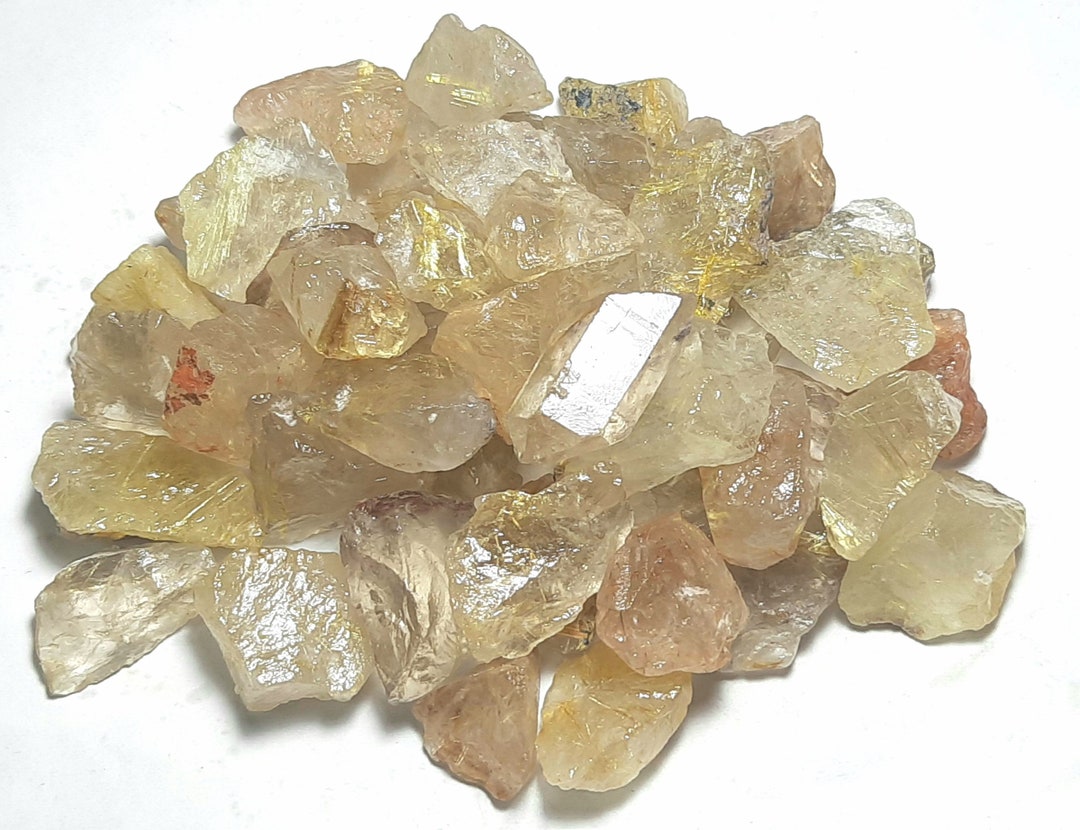 Lab Rutile Rough AAA Golden Rutile Rough Gemstone: Natural Raw Slices - Etsy