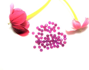Faceted Round Glass Filled Ruby Gemstone: Jewelry Making Stone