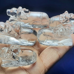 Crystal Quartz Nandi Shivlingam,Shiv puja,Ritual Object,Religious Gift,Load Shiva Nandi,Holy Cow Statue Meditation,Worship,Nandi Gemstone