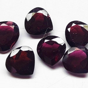 Natural Garnet Big Size Faceted Heart shape Gemstone,Garnet Gemstone Size 8x8 To 18x18 mm,Garnet Heart,Heart Gemstone,Valentines,Love Gift.