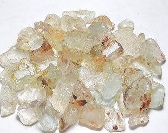 Natural White Topaz Rough Gemstone: Raw Crystal Specimens