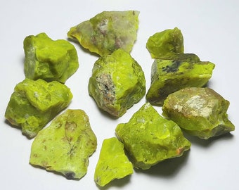 Green Opal Rough Chunk, Unpolished Gemstone Specimen