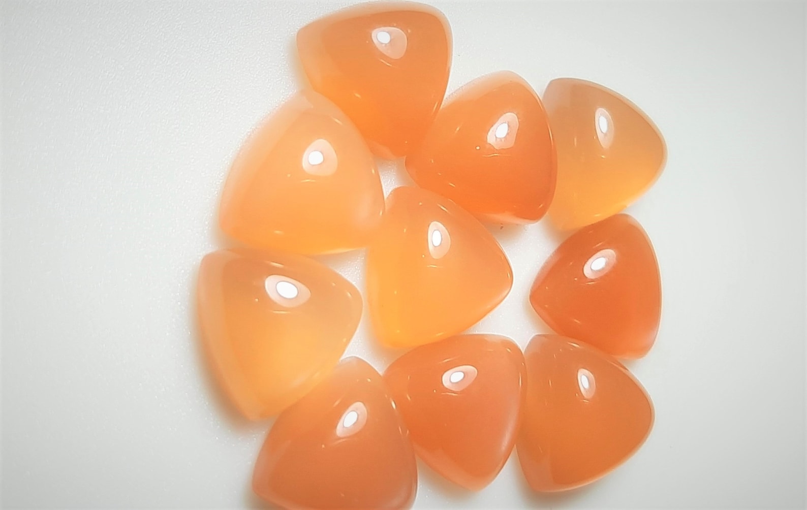 Natural Peach Moonstone Trillion Cabochon Quality Etsy