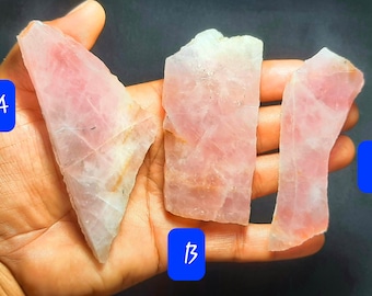 Natural Rose Quartz Rough Gemstone,Rose Quartz Specimens,pink colour rose Quartz Raw Slices,raw material,Big Size Rough, Crystal Quartz Raw.