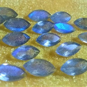 Piedra preciosa de labradorita, corte marquesa, labradorita natural, corte de labradorita azul, labradorita de calidad AAA, piedra calibrada, gemas de joyería semipreciosas