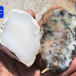 Natural Dendritic Opal Rough Gemstone,Dendritic Opal Raw Slices,Dendritic Opal Slab,Healing Dendritic Opal Specimen,Dendritic Opal Crystal