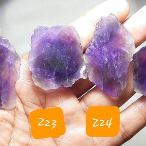 Natürliche afrikanische Amethyst-Rohedlerscheiben, Exemplare Bild 15