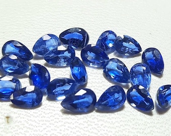 Faceted Pear Natural Blue Kyanite Gemstone (3x5 to 7x10 mm) Kyanite for Jewelry Ring