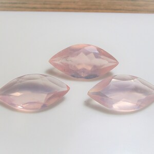 Rose Quartz faceted Marquise Gemstone,Marquise Gemstone,Natural Rose Quartz Marquise,Rose Quartz Marquise for Healing,Earing,Pendent,Ring.